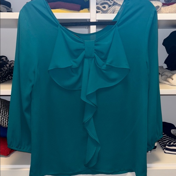The Limited Blue Relaxed 3/4 Sleeve Blouse - Picture 5 of 6